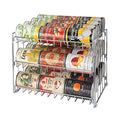 Kitchen Details 3 Tier Can Organizer | Chrome Steel Canned Food Storage Rack | Holds 36 Cans | Space-Saving Pantry & Cabinet Storage Solution | Easy Access to Canned Goods | Freestanding Design - My Kitchen Products