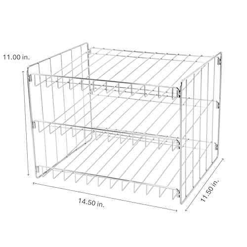 Kitchen Details 3 Tier Can Organizer | Chrome Steel Canned Food Storage Rack | Holds 36 Cans | Space-Saving Pantry & Cabinet Storage Solution | Easy Access to Canned Goods | Freestanding Design - My Kitchen Products