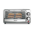Kitchen Elite 4-Slice Toaster Oven, Compact Countertop Appliance with Bake Tray, Wire Rack, Adjustable Timer, and Temperature Control, Black - My Kitchen Products