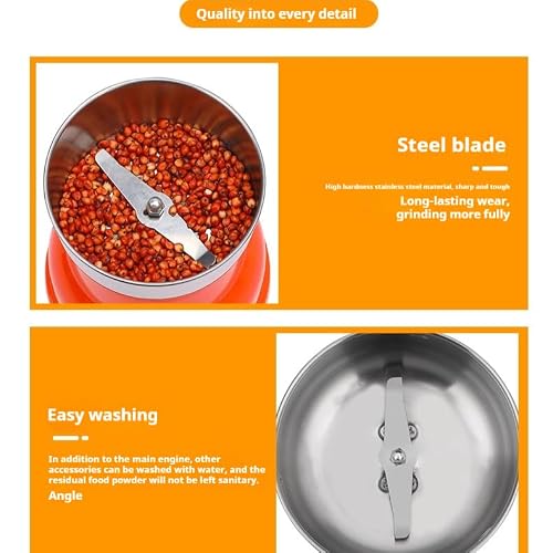 Kitchen Grinder | 500W Electric Mill | Grinds Spices, Nuts, Grains, Coffee | 1 Stainless Steel Blade | Wet & Dry Use - My Kitchen Products