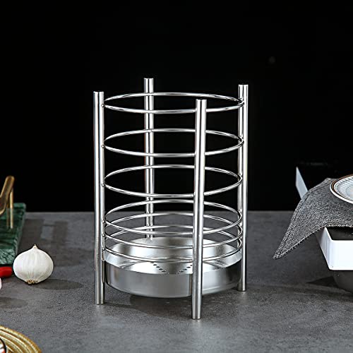 Kitchen Utensil Holder for Kitchen Counter, Stainless Steel Utensil Crocks, Utensil Storage Caddy Organizer, Cooking Utensil Holder, kitchen tools, Easy Cleaning (Silver/7.4''x5.2'') - My Kitchen Products