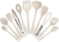 Kitchen Utensil Set - 11 Cooking Utensils - Colorful Silicone Kitchen Utensils - Nonstick Cookware with Spatula Set - Colored Best Kitchen Tools Kitchen Gadgets (Khaki) - My Kitchen Products