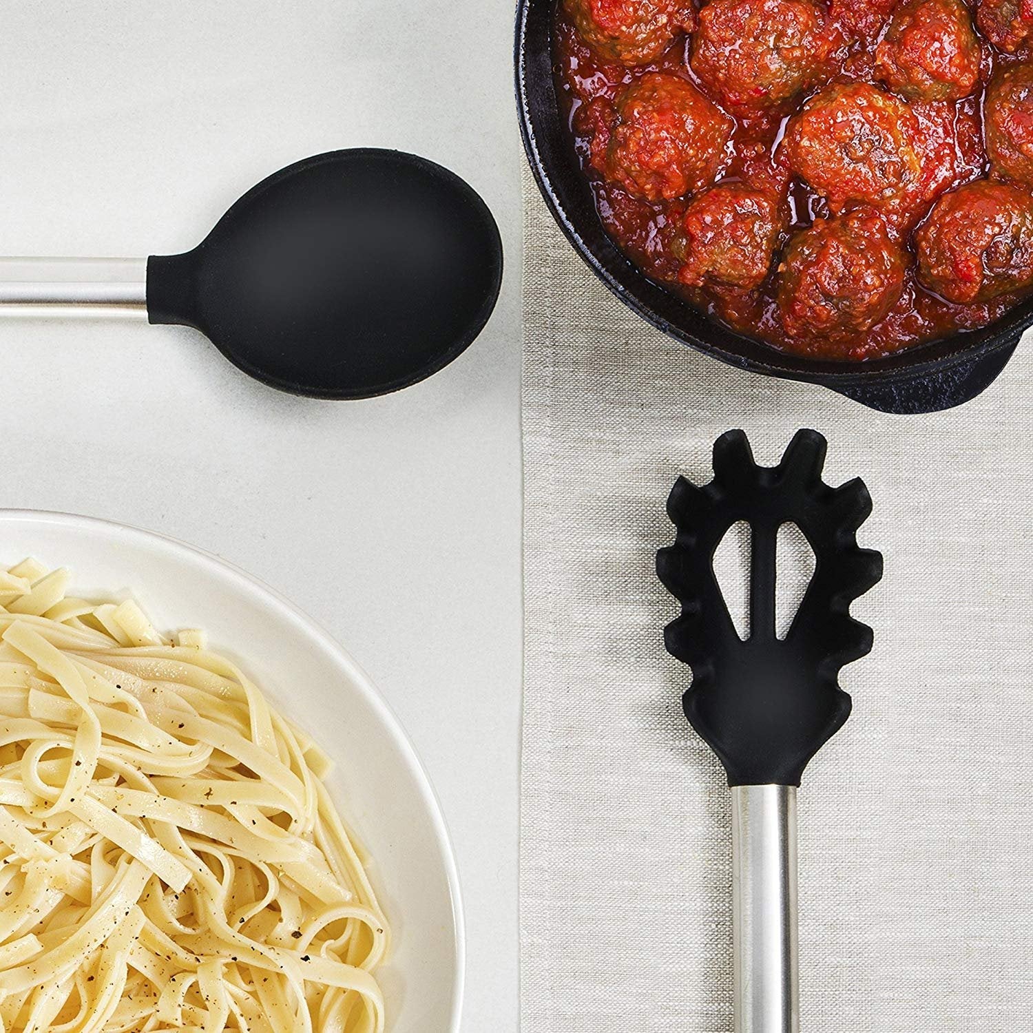 Kitchen Utensil Set-Silicone Cooking Utensils-33 Kitchen Gadgets & Spoons for Nonstick Cookware-Silicone and Stainless Steel Spatula Set-Best Kitchen Tools, Useful Pots and Pans Accessories - My Kitchen Products