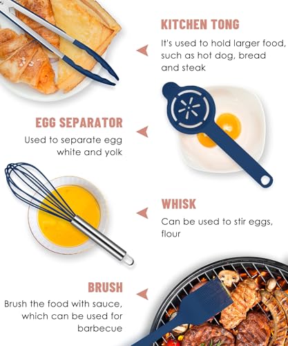 Kitchen Utensils Set-12 Pieces Silicone Cooking Utensils Set (Dishwasher Safe) 392°F Heat Resistant Spatula Set,Kitchen Utensil Set for Nonstick Cookware,Best Kitchen Tools with Holder - My Kitchen Products
