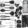 Kitchen Utensils Set 35 PCS Cooking Utensils Set, Nonstick and Heat Resistant Nylon Stainless Steel Silicone Spatula Set - Kitchen Gadgets Home Essentials Kitchen Accessories, Apartment Must Haves - My Kitchen Products