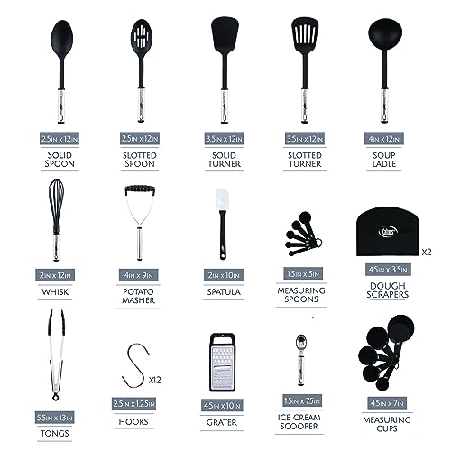Kitchen Utensils Set 35 PCS Cooking Utensils Set, Nonstick and Heat Resistant Nylon Stainless Steel Silicone Spatula Set - Kitchen Gadgets Home Essentials Kitchen Accessories, Apartment Must Haves - My Kitchen Products