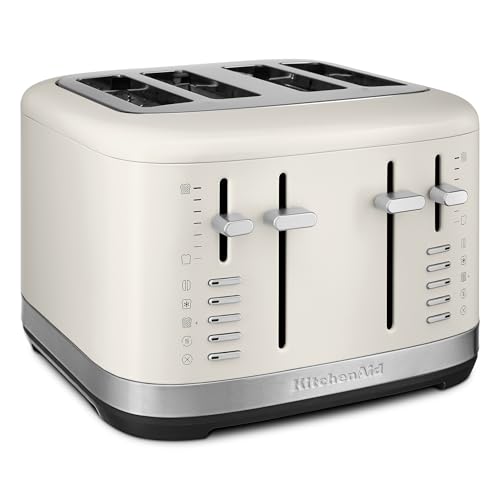 KitchenAid 4 Slice Automatic Toaster with Extra Wide Slots, KMT4109PL, Porcelain White - My Kitchen Products