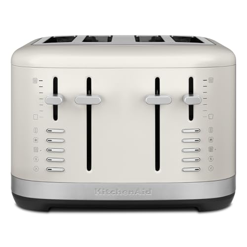 KitchenAid 4 Slice Automatic Toaster with Extra Wide Slots, KMT4109PL, Porcelain White - My Kitchen Products