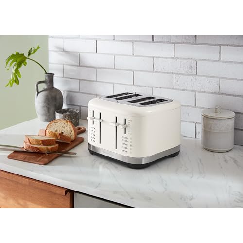 KitchenAid 4 Slice Automatic Toaster with Extra Wide Slots, KMT4109PL, Porcelain White - My Kitchen Products