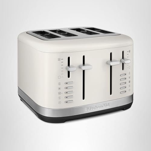 KitchenAid 4 Slice Automatic Toaster with Extra Wide Slots, KMT4109PL, Porcelain White - My Kitchen Products
