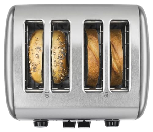 KitchenAid 4 Slice Manual Lift Toaster KMT4115CU, Contour Silver - My Kitchen Products