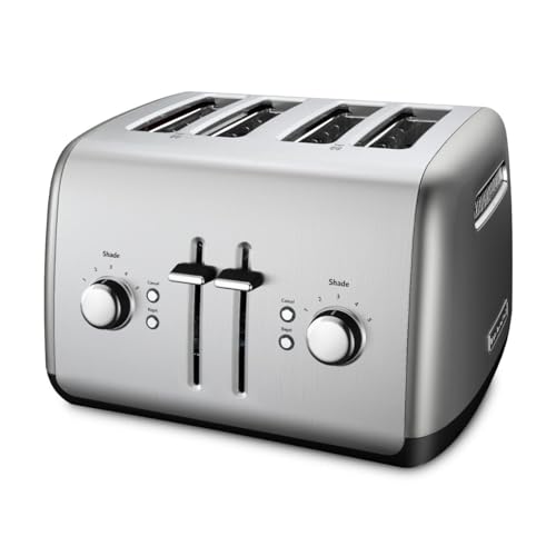 KitchenAid 4 Slice Manual Lift Toaster KMT4115CU, Contour Silver - My Kitchen Products