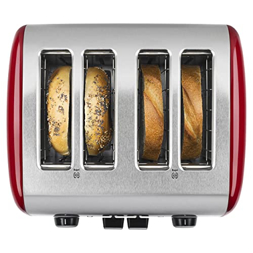 KitchenAid 4 Slice Manual Lift Toaster KMT4115ER, Empire Red - My Kitchen Products