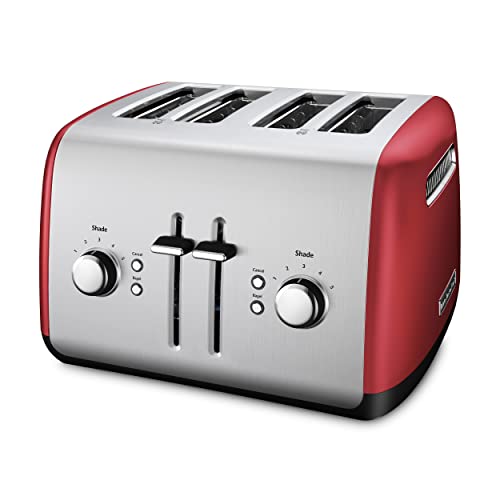 KitchenAid 4 Slice Manual Lift Toaster KMT4115ER, Empire Red - My Kitchen Products