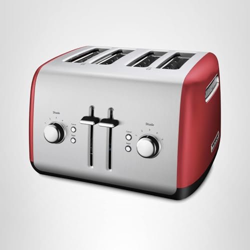 KitchenAid 4 Slice Manual Lift Toaster KMT4115ER, Empire Red - My Kitchen Products