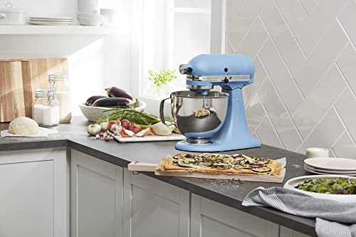 KitchenAid Artisan Series 5 Quart Tilt Head Stand Mixer with Pouring Shield KSM150PS, Blue Velvet - My Kitchen Products