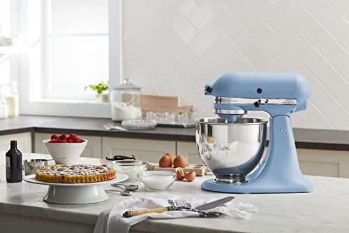 KitchenAid Artisan Series 5 Quart Tilt Head Stand Mixer with Pouring Shield KSM150PS, Blue Velvet - My Kitchen Products
