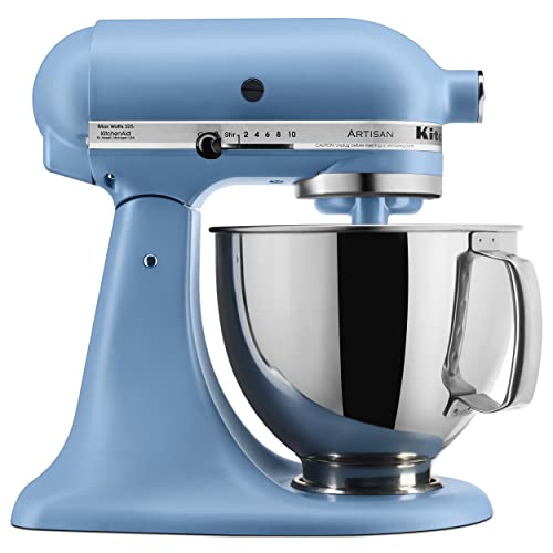 KitchenAid Artisan Series 5 Quart Tilt Head Stand Mixer with Pouring Shield KSM150PS, Blue Velvet - My Kitchen Products