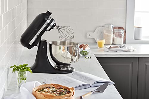 KitchenAid Artisan Series 5 Quart Tilt Head Stand Mixer with Pouring Shield KSM150PS, Matte Black - My Kitchen Products
