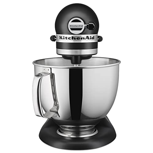 KitchenAid Artisan Series 5 Quart Tilt Head Stand Mixer with Pouring Shield KSM150PS, Matte Black - My Kitchen Products