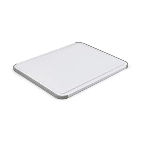 KitchenAid Classic Cutting Board with Perimeter Trench and Non Slip Edges, Dishwasher Safe, 11 inch x 14 inch, White and Gray - My Kitchen Products