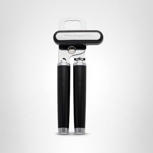KitchenAid Classic Multifunction Can Opener and Bottle Opener Easy to Use, Razor Sharp Stainless Steel Cutting Wheel, Soft Ergonomic Handles, Black - My Kitchen Products