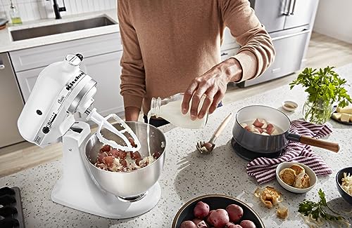 KitchenAid Classic Series 4.5 Quart Tilt-Head Stand Mixer K45SS, White - My Kitchen Products