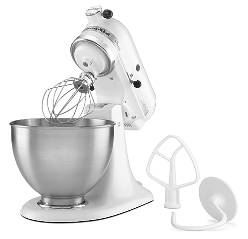 KitchenAid Classic Series 4.5 Quart Tilt-Head Stand Mixer K45SS, White - My Kitchen Products