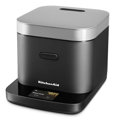 KitchenAid Compact 8 Cup Grain and Rice Cooker with Automatic Sensing and Integrated Scale, KGC2154, Black Matte - My Kitchen Products