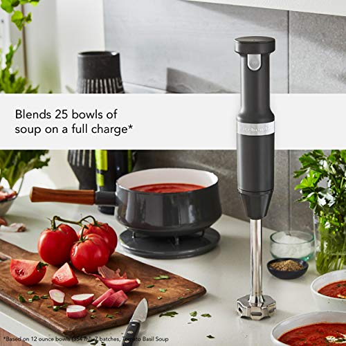 KitchenAid Cordless Variable Speed Hand Blender with Chopper and Whisk Attachment - KHBBV83 - My Kitchen Products
