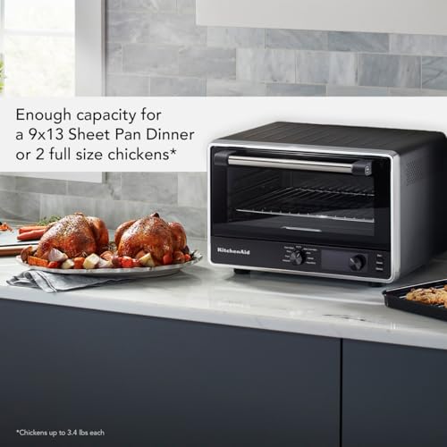 KitchenAid Digital Countertop Oven with Air Fry & Pizza Stone, KCO128BM, Black Matte - My Kitchen Products