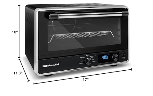 KitchenAid Digital Countertop Oven with Air Fry & Pizza Stone, KCO128BM, Black Matte - My Kitchen Products