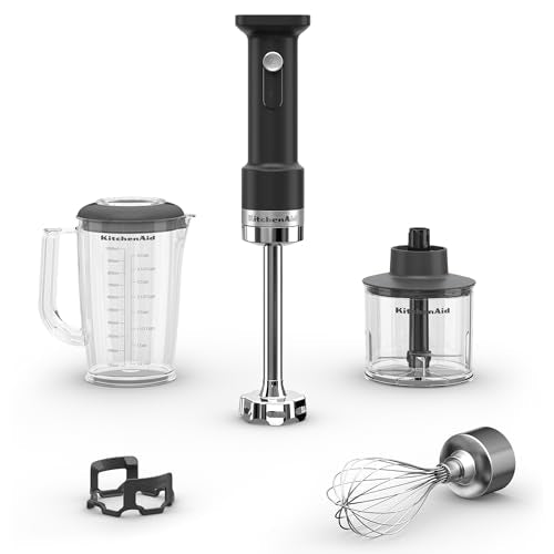 KitchenAid Go Cordless Hand Blender with Accessories - battery sold separately, KHBRV05, Black Matte - My Kitchen Products