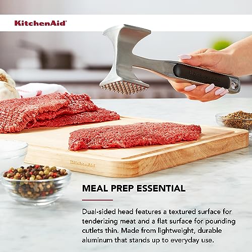 KitchenAid Gourmet Multi Sided Meat Tenderizer for Pounding Meats, Nuts, Shellfish, ect, Hang Hole for Easy Storage, Hand Wash, One Size, Black - My Kitchen Products