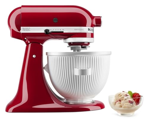 KitchenAid Ice Cream Maker Attachment for Stand Mixer, 2 Quart, KSMICM, White - My Kitchen Products