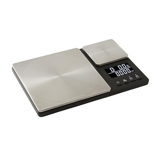 KitchenAid KQ909 Dual Platform Digital Kitchen and Food Scale, 11 pound capacity and Precision 16oz capacity, Black with Stainless Steel - My Kitchen Products
