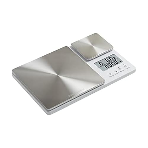 KitchenAid KQ909 Dual Platform Digital Kitchen and Food Scale, 11 Pound Capacity and Precision 16oz Capacity, White with Stainless Steel - My Kitchen Products