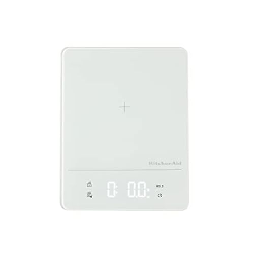 KitchenAid KQ913 Digital Waterproof (IPx7) Kitchen and Food Scale, LED readout, 11 Pound Max Capacity, White - My Kitchen Products