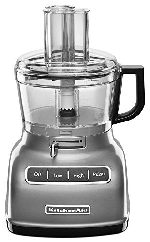 KitchenAid RKFP0722CU 7-Cup Food Processor with Exact Slice System - Contour Silver (Renewed) - My Kitchen Products
