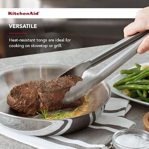 KitchenAid Stainless Steel Utility Tongs, 12 Inch - My Kitchen Products