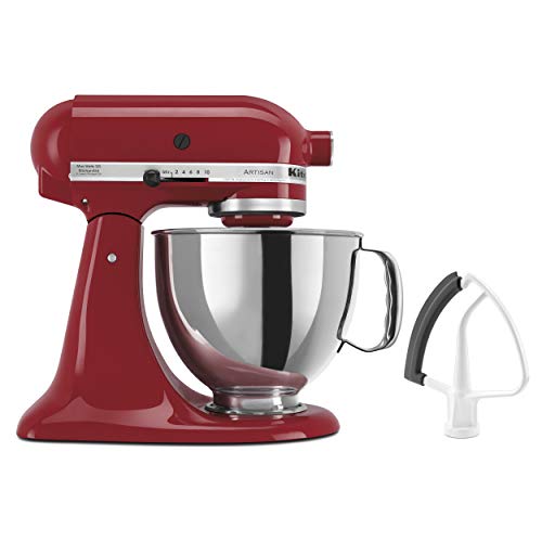 KitchenAid Value Bundle Artisan Series 5 Quart Tilt-Head Stand Mixer with Included Flex Edge Beater, KSM150FEER, Empire Red - My Kitchen Products