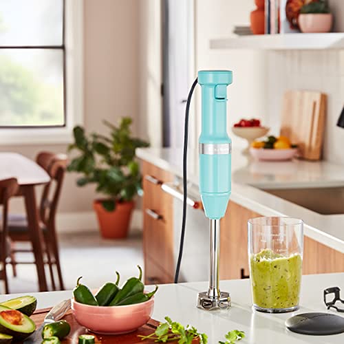 KitchenAid Variable Speed Corded Hand Blender KHBV53, Aqua Sky - My Kitchen Products