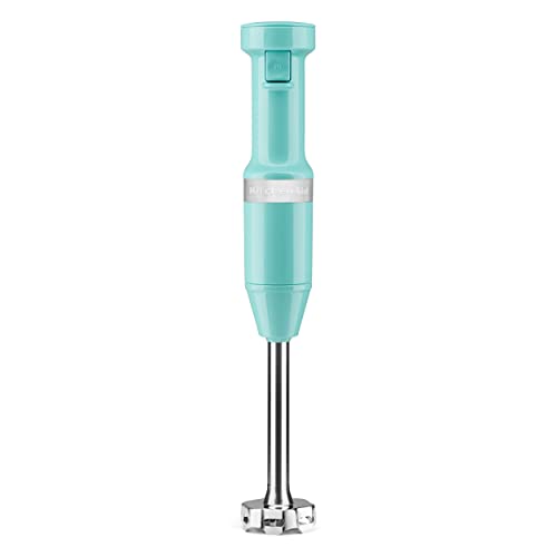 KitchenAid Variable Speed Corded Hand Blender KHBV53, Aqua Sky - My Kitchen Products