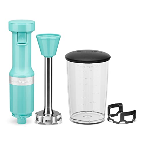 KitchenAid Variable Speed Corded Hand Blender KHBV53, Aqua Sky - My Kitchen Products