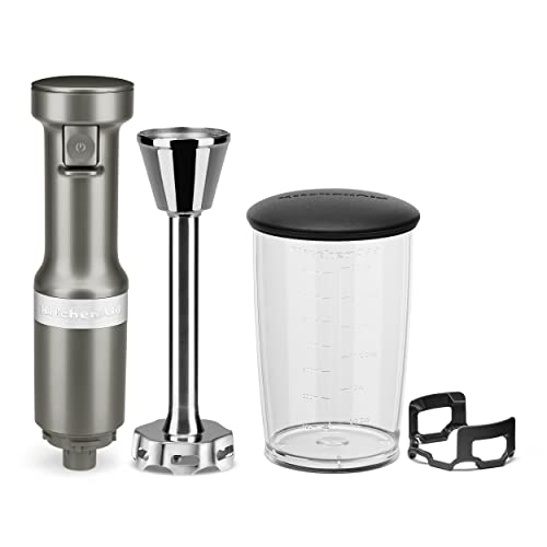 KitchenAid Variable Speed Corded Hand Blender KHBV53, Contour Silver - My Kitchen Products