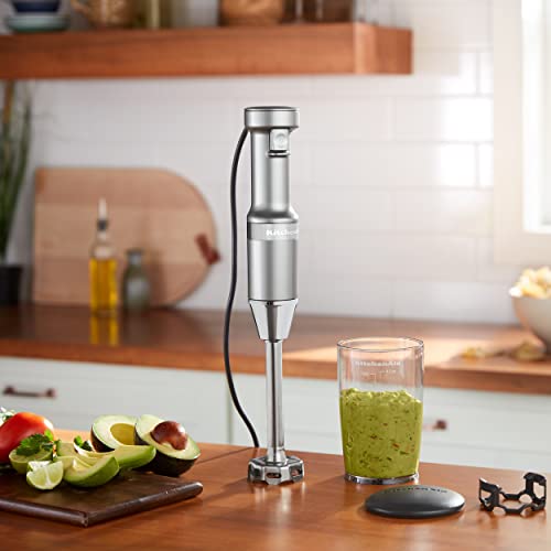 KitchenAid Variable Speed Corded Hand Blender KHBV53, Contour Silver - My Kitchen Products