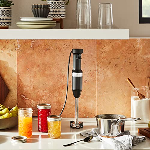 KitchenAid Variable Speed Corded Hand Blender KHBV53, Matte Black - My Kitchen Products