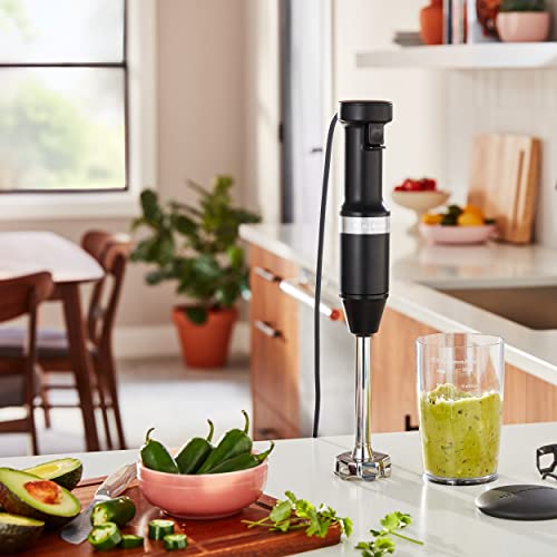 KitchenAid Variable Speed Corded Hand Blender KHBV53, Matte Black - My Kitchen Products