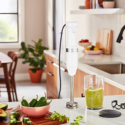 KitchenAid Variable Speed Corded Hand Blender KHBV53, White - My Kitchen Products