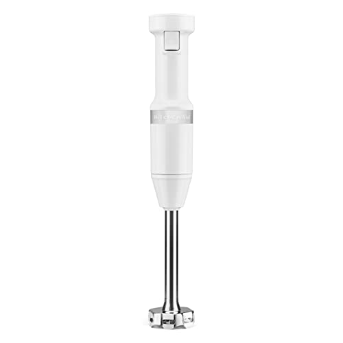 KitchenAid Variable Speed Corded Hand Blender KHBV53, White - My Kitchen Products